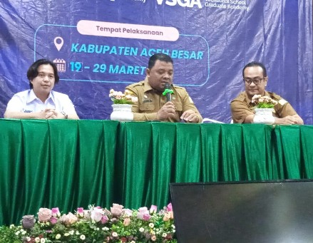 Wakili Pj Bupati Aceh Besar, Sekretaris Daerah Drs Sulaimi MSi buka Pelatihan Digital Entrepreneurship Academy (DEA) di Gedung Dekranasda Aceh Besar, Gani, Kecamatan Ingin Jaya, Selasa (19/3/2024). FOTO/ MC ACEH BESAR