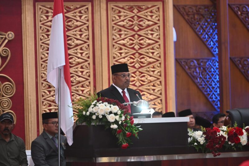 Pj. Gubernur Aceh, Dr. H. Safrizal, ZA, M.Si  menghadiri dan menyampaikan sambutan pada pelantikan DPRA periode 2024 SD 2029 di gedung Utama DPRA, Banda Aceh, 30/09/2024.